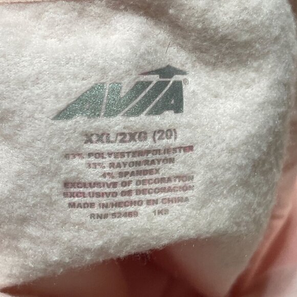 Avia Fleece Athletic Top Sweatshirt Funnel Neck Pink Size 2X Stretch - Picture 4 of 4